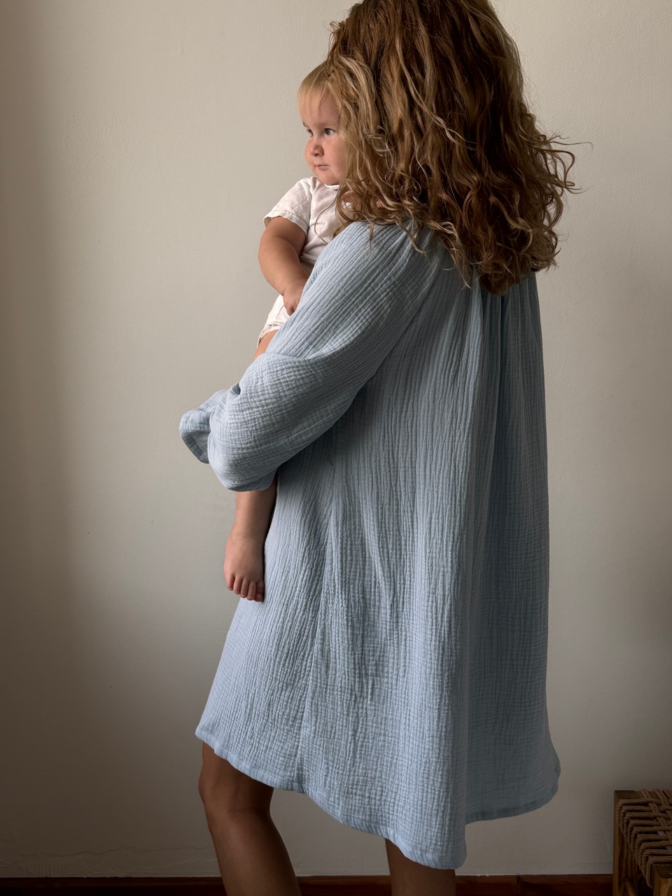 Ночная сорочка с рукавом Джейн для беременных и кормящих мам - голубой - 1