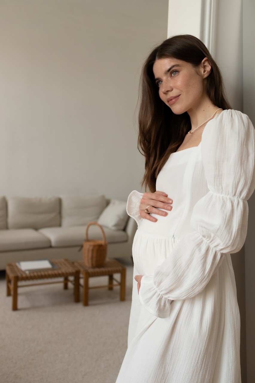 Платье Эмма для беременных и кормящих мам - айвори - 12