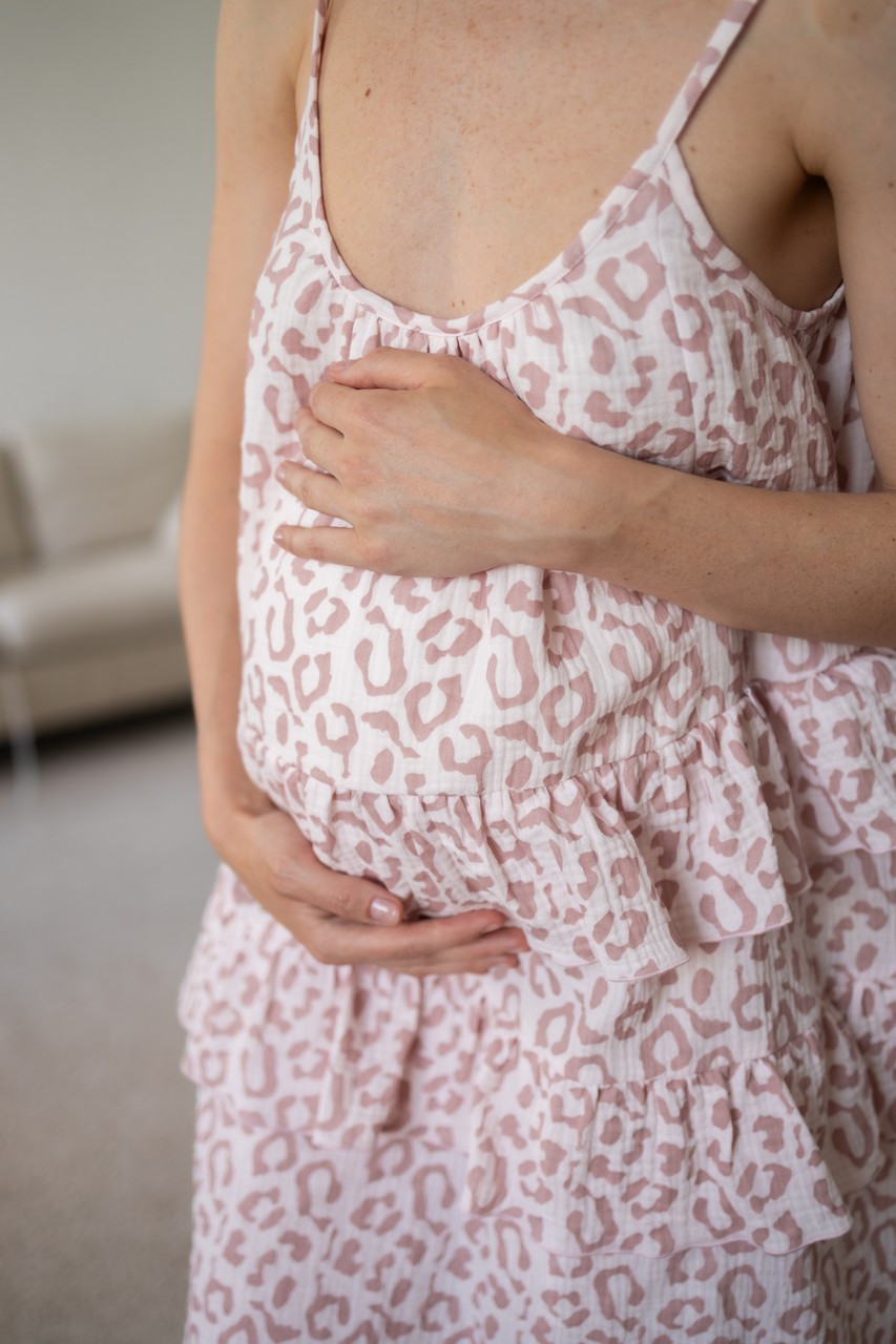 Сарафан Luna для беременных и кормящих мам - розовый лео - 8