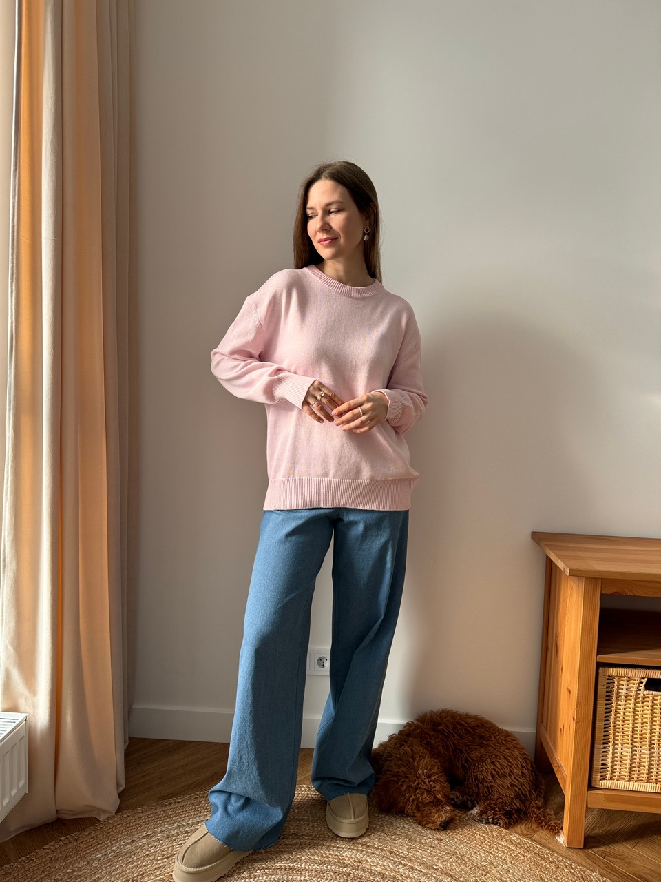 Джемпер Париж для беременных и кормящих мам - розовый