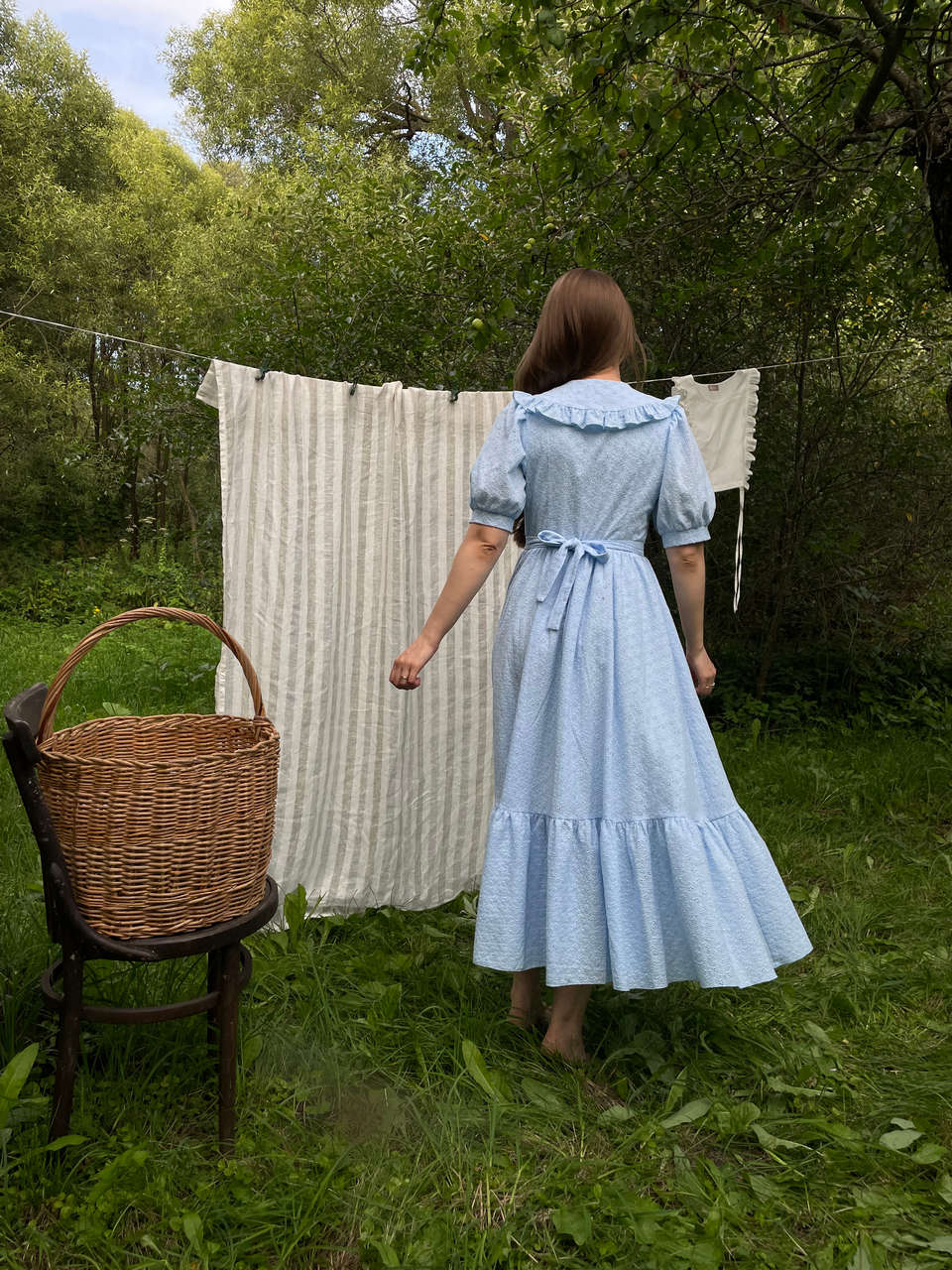 Платье Rose для беременных и кормящих мам - голубой - 2