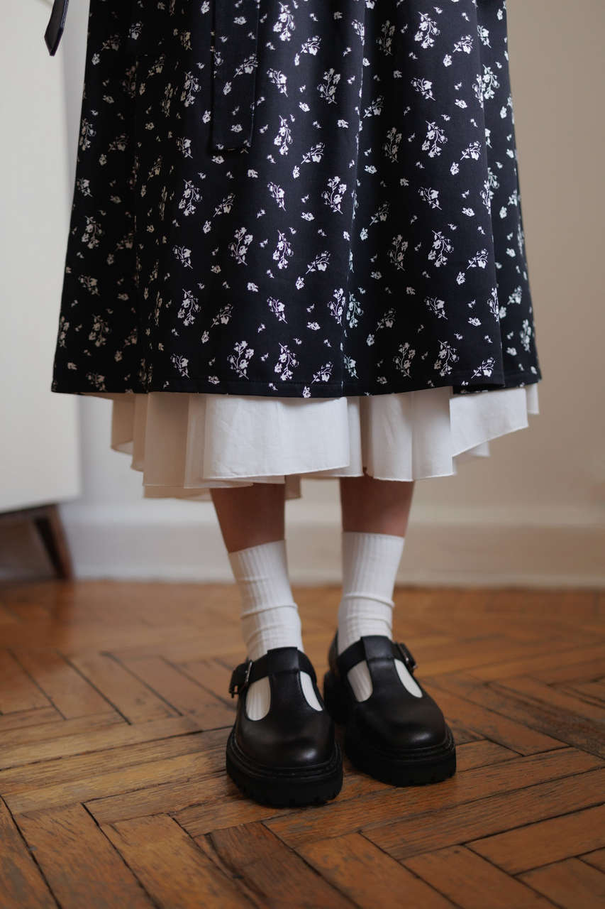 Платье Катарина lite для беременных и кормящих мам - черный с цветами - 10