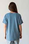 Футболка оверсайз для беременных и кормящих мам - пыльно-голубой