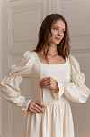 Платье Адель для беременных и кормящих мам - сливочный
