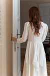 Платье Зои для беременных и кормящих мам - кремовый