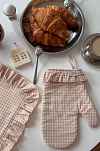 Прихватка для горячего - бежевая клетка
