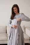 Платье Зои для беременных и кормящих мам - графит