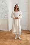Платье Адель для беременных и кормящих мам - сливочный