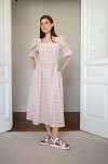 Платье Мелисса для беременных и кормящих мам - пудровый в клетку