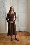 Платье Грэйс для беременных и кормящих мам - горький шоколад