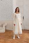 Платье Адель для беременных и кормящих мам - сливочный