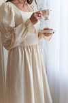 Платье Адель для беременных и кормящих мам - сливочный