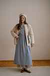 Платье Кэрри для беременных и кормящих мам - пыльно-голубой