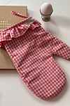 Прихватка для горячего - розовая клетка
