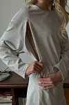 Лонгслив Май для беременных и кормящих мам - серый меланж