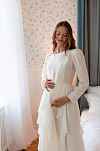 Платье Зои для беременных и кормящих мам - кремовый