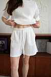 Шорты из муслина - айвори