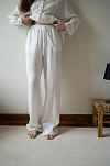 Брюки из муслина - айвори